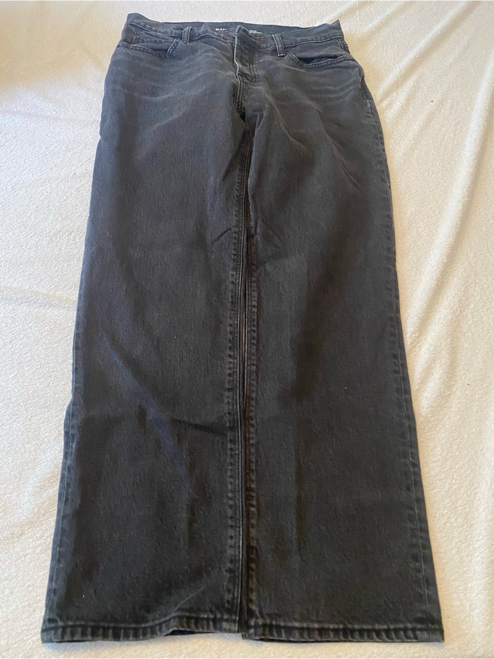 Old Navy Black High-Rise Slouchy Straight Jeans